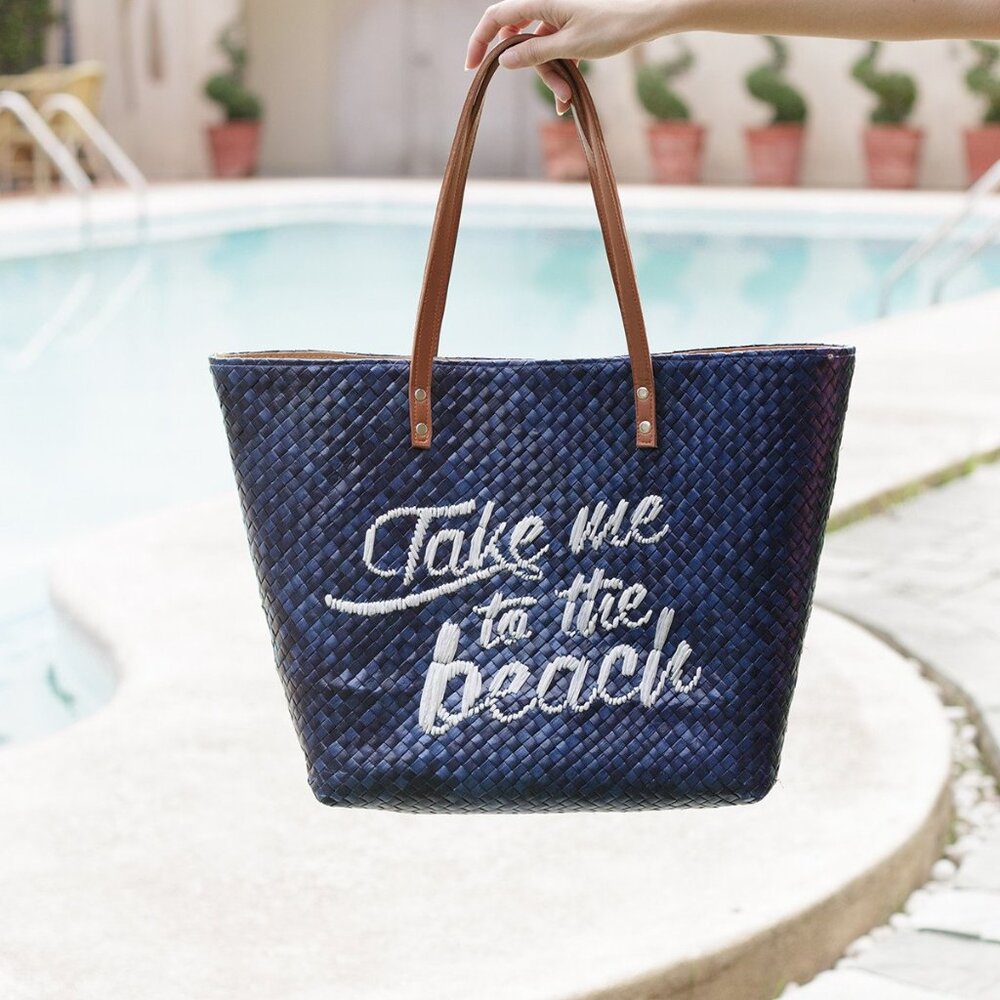 Misenka Quote Tote Bag: Beach